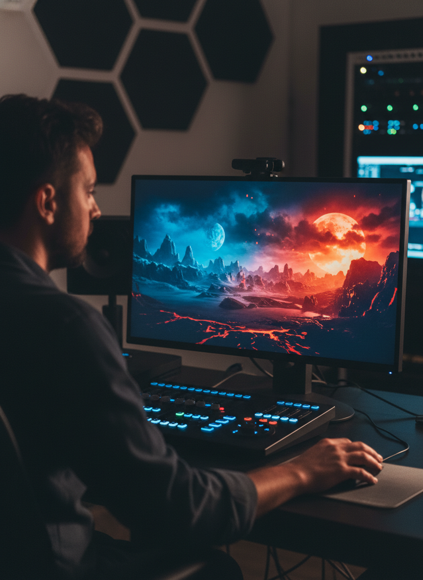 Ecommerce seller creating product visuals