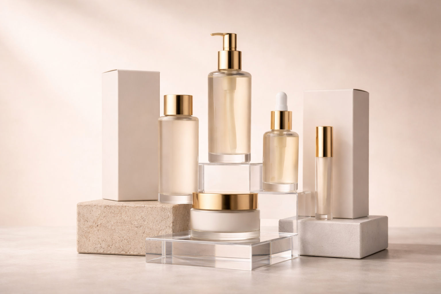 Skincare Jar on Clean White Set example image