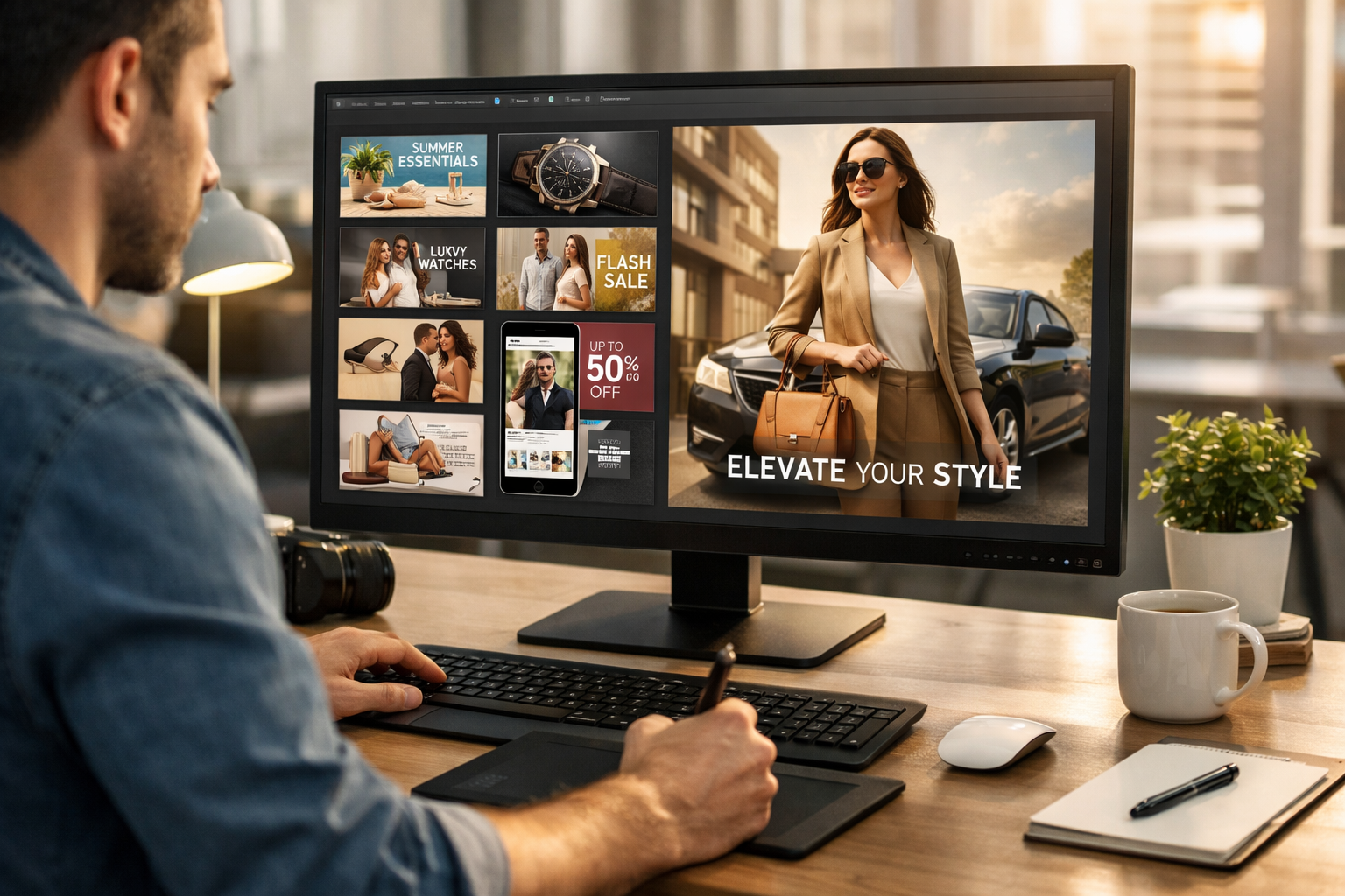 Coffee Machine Launch Visual example image