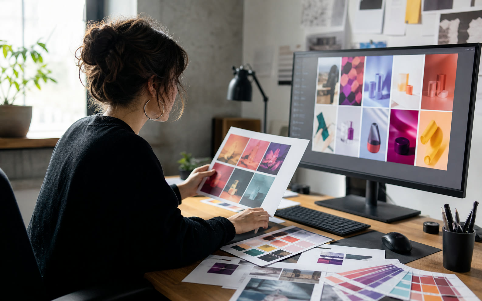 Marketer creating campaign visuals faster