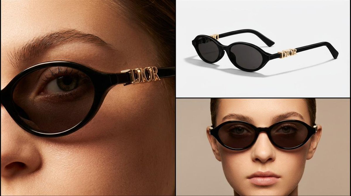 Three-panel product collage with a studio product view and model close-ups